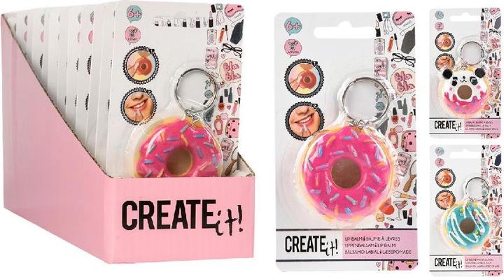 Actual product image Create It! Make it. Keychain donut with lip balm