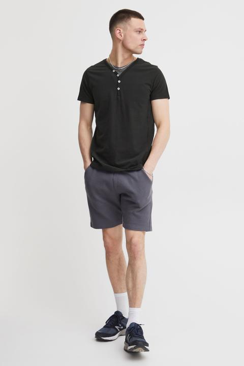 Actual product image Solid Dorian Men's T-Shirt Short Sleeve Shirt Tee With Grandad-Neck (M)