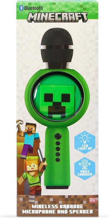 Actual product image OTL Children's LED karaoke microphone with micro SD card slot and funny voice distorter, long running