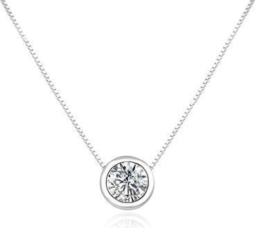 Beneto Fine silver necklace with zircon AGS865 / 47