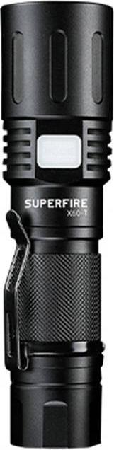 Actual product image Superfire Flashlight X60-T, 1500lm, USB (15.80 cm)