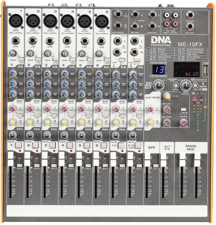 No Name DNA ME-10FX Audiomischer - 10 Kanal USB Bluetooth