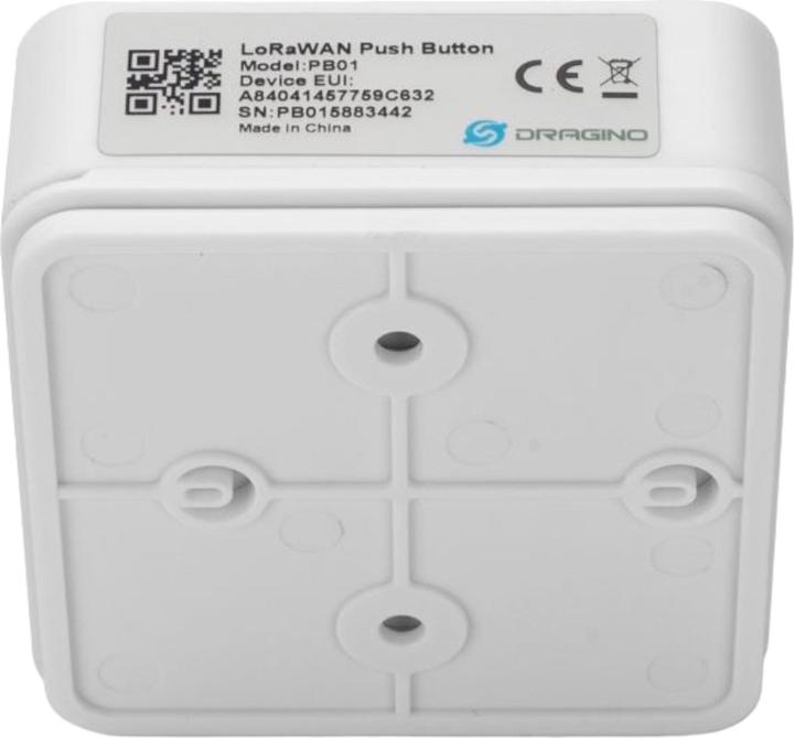 Actual product image Dragino PB01 LoRaWAN Button White 868MHz