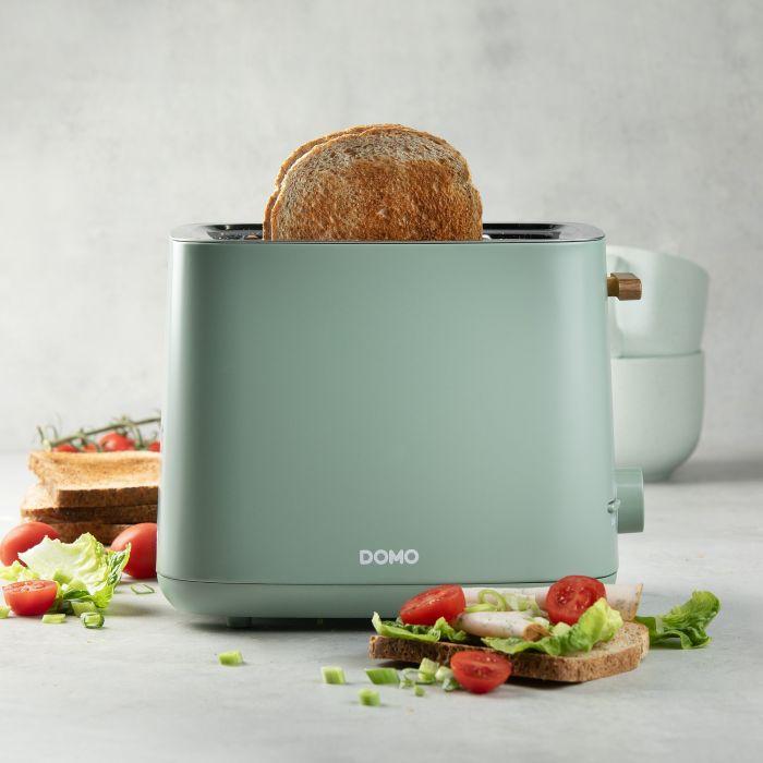 Produktbild Domo DO 973 T Toaster 2 Schlitz 6 Stufen 850-1000W matt grün