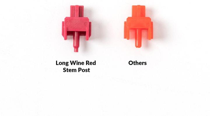 Actual product image Keychron Kailh Crystal Burgundy Pro Switch (110 pieces)