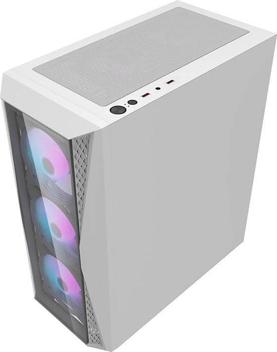 Immagine prodotto Darkflash Tech Case per computer DK352 Plus con 4 ventole (bianco e nero) (ITX, ATX, E-ATX)