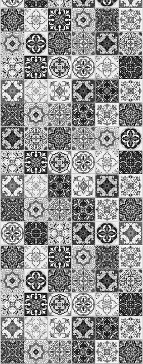 Weiss, Barcelona Tiles schwarz