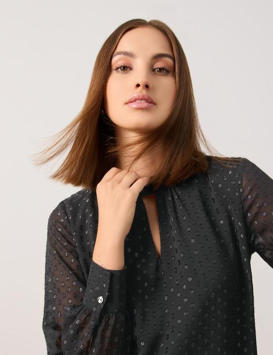 Produktbild Taifun Festliches Chiffonkleid mit Shiny-Dots Kleid Langarm kurz - 64286 (42)