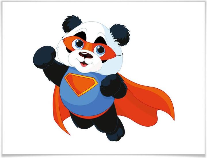 Actual product image Trenddeko Super Panda (100 x 80 cm)