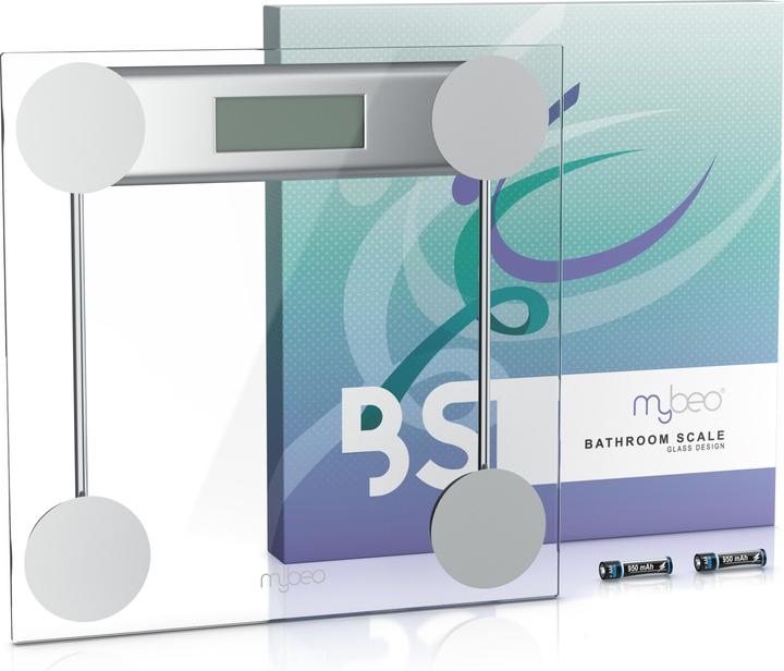 Image du produit Mybeo Digitale Waage für Personen, grosse Trittfläche aus 6mm Sicherheitsglas, Digitalwaage, Personenwaage (180 kg)