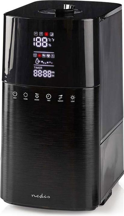 Produktbild Nedis Luftbefeuchter 30 W Mit kühlem Nebel 6 l Hygrometer Timer geeignet für Platz bis zu: 50 m² Fer (50 m²)