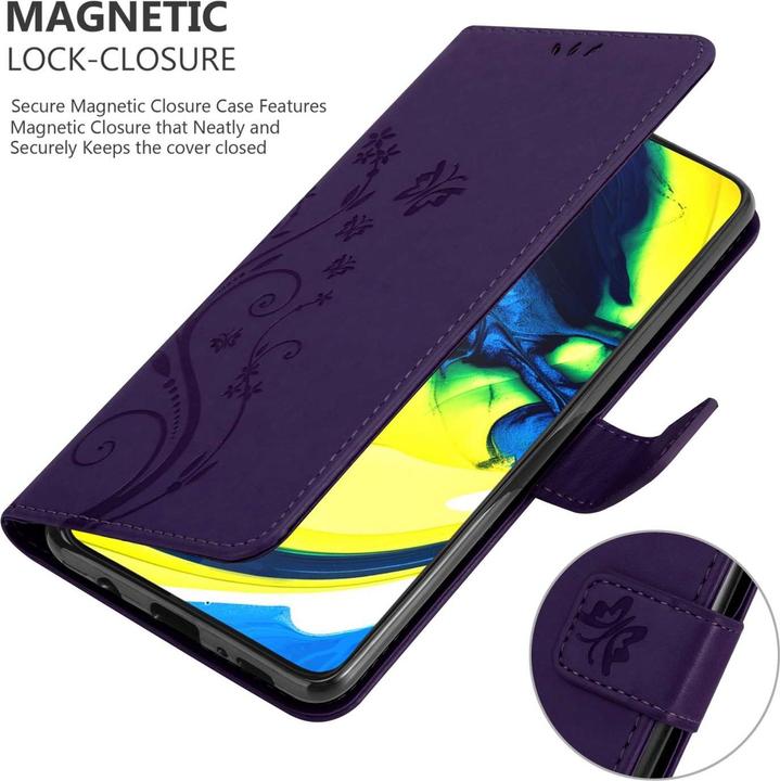 Actual product image Cadorabo Case for Samsung Galaxy A80 / A90 4G Flower Book (Samsung Galaxy A80)