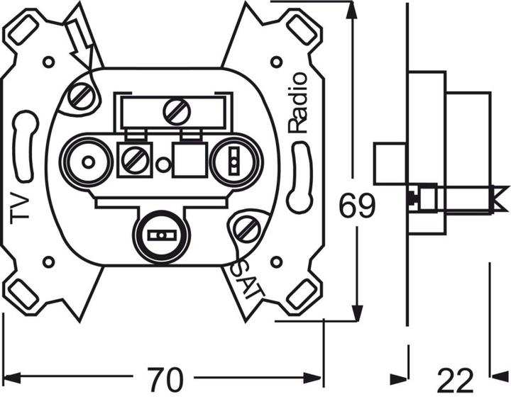 Immagine prodotto Busch-Jaeger Antenna dos. inserto (Presa d'antenna)