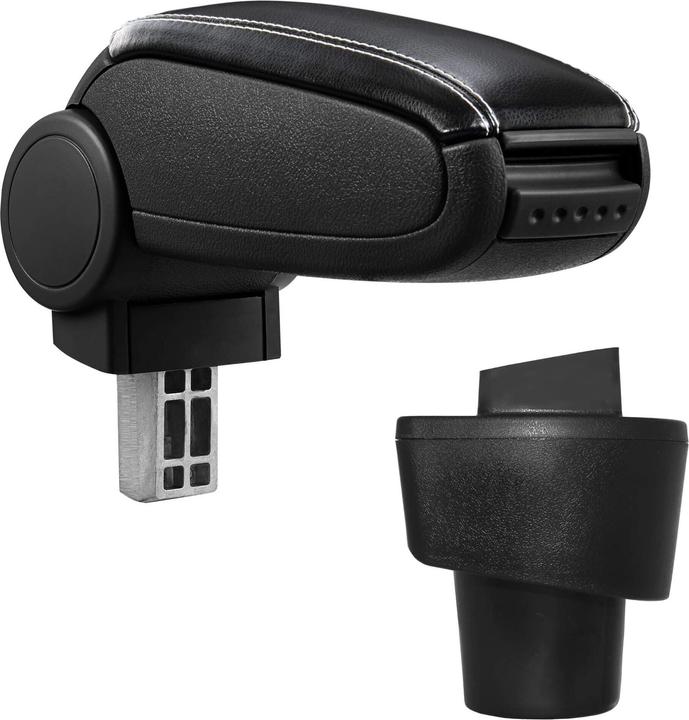 Actual product image Pro-Tec Centre armrest Renault Twingo 3 with storage compartment imitation leather black with white