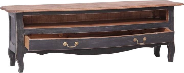 Produktbild VidaXL TV Schrank Schwarz Recyceltes Massivholz Lowboard Fernsehtisch HiFi (30 x 120 x 40 cm)