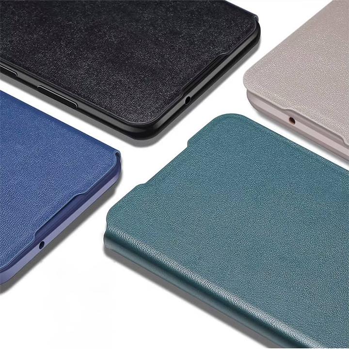 Produktbild X-Level Samsung Galaxy S7 edge - FIBColor Flip Etui, Kunstleder, 360° Rundumschutz, Dunkelblau (Samsung Galaxy S7 Edge)