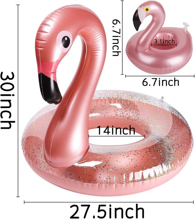 Produktbild Grobro7 Aufblasbarer Flamingo-Pool-Schwimmer-Set