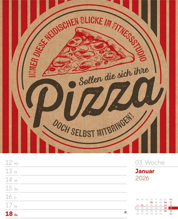Klartext Sprüchekalender - Wochenplaner Kalender 2026 (25 x 33 cm, Harter Einband, Deutsch)
