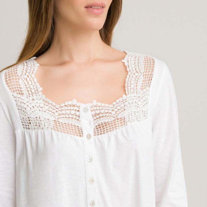 Immagine prodotto Anne Weyburn Camicia da notte in cotone e pizzo (38, M)