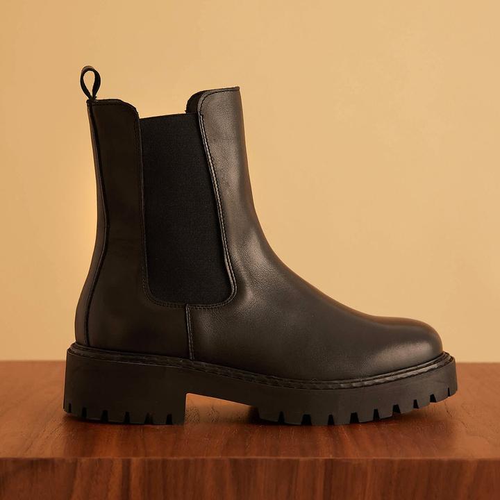 Image du produit La Redoute Collections Bottes chelsea en cuir Signature (36)