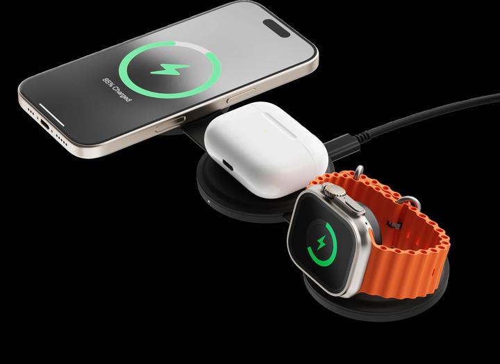 Produktbild Satechi OntheGo 3-in-1 Wireless Charger mit Qi2 (15 W)