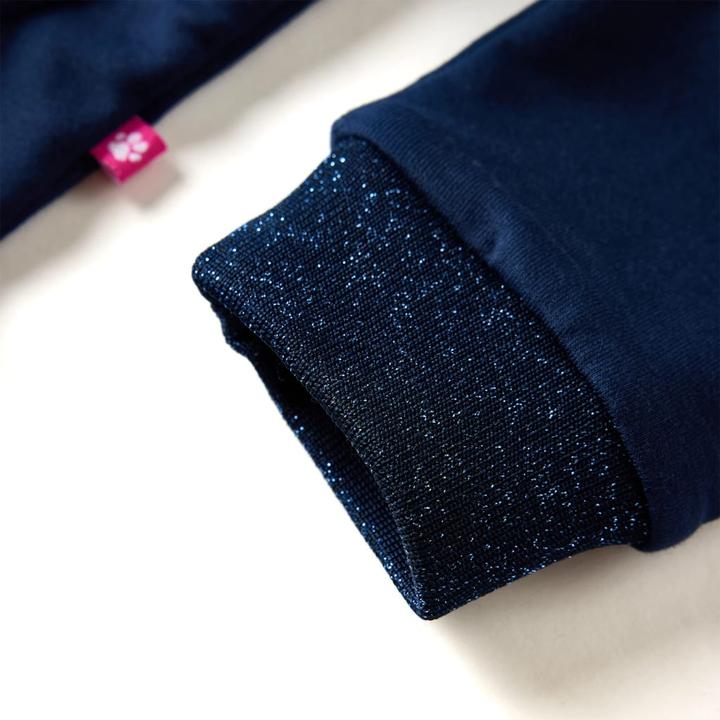 Image du produit VidaXL Robe à manches longues pour enfants Bleu marine 116,Matériau : 95 (116)