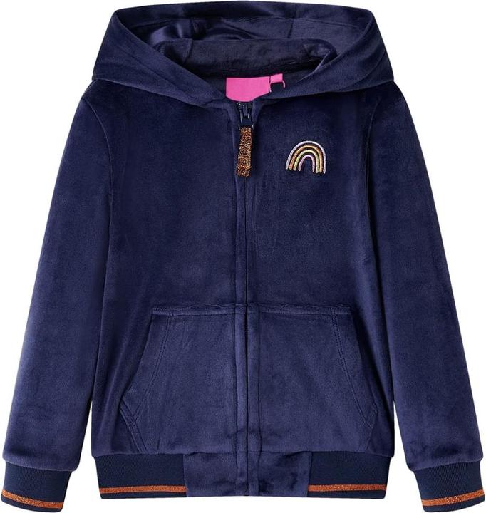 VidaXL Kinder-Kapuzenjacke Marineblau 92,Material: 94 % Polyester (92)