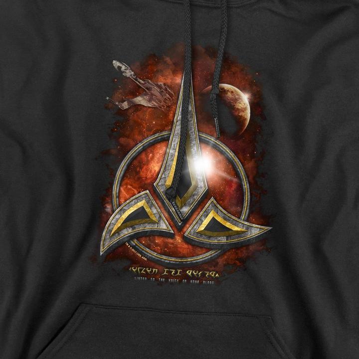 Immagine prodotto Klingon Felpa con Cappuccio Stemma Uomo (XXL)
