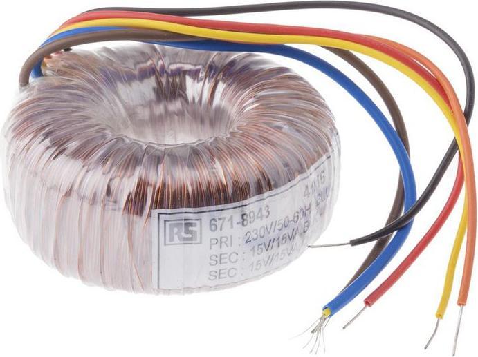 Actual product image Rs Pro Transformer Toroidal 30VA 2x15V