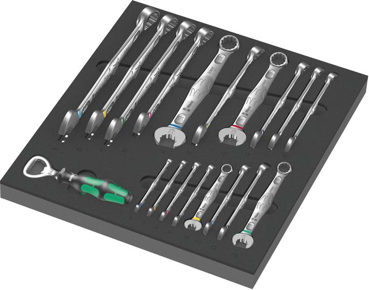 Wera 9731 Schaumstoffeinlage 6003 Joker Set 1 (12 mm, 17 mm, 11 mm, 13 mm, 15 mm, 24 mm, 10  mm, 19 mm, 14 mm, 20 mm, 21 mm, 16 mm, 18 mm, 22 mm)