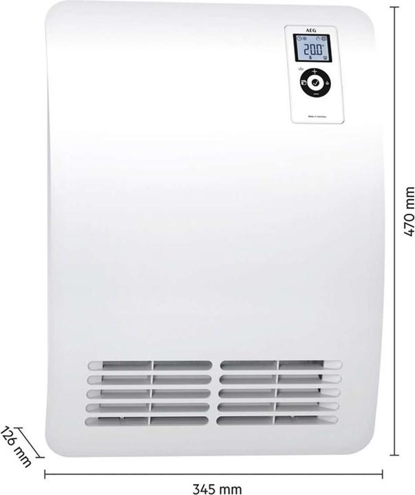 Produktbild AEG Haustechnik Heizlüfter VH Comfort, 2kW für ca. 25 m², VDE geprüft, LC-Display, Timer, Silent Mode (2000 W)