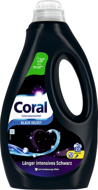 Coral Black Velvet (23 Washing cycles, Liquid detergent)