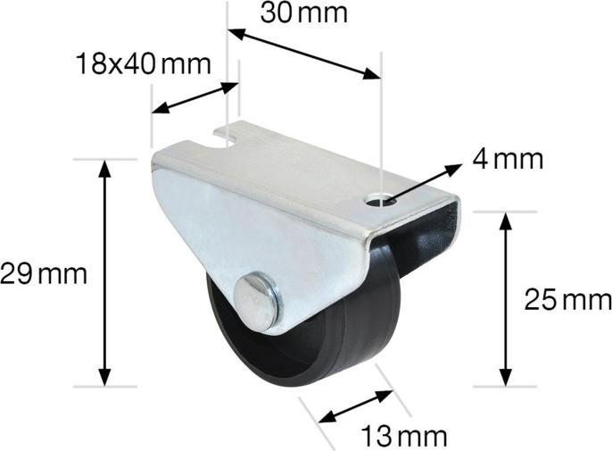 Actual product image Wagner System Furniture caster