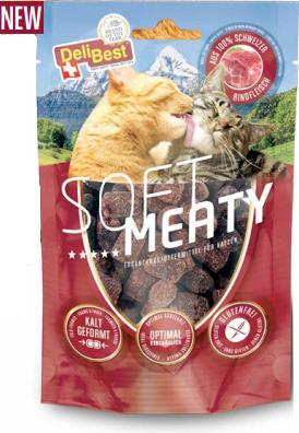 Produktbild DeliBest Soft Meatys aus Schweizer Rindfleisch (Adult, 1 Stk., 100 g)