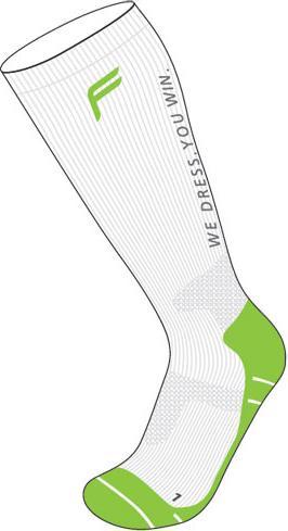 Produktbild Fuse Sicherungskomprimierung Herrensocken / 43-46 Weiss und Grün (43 - 46)