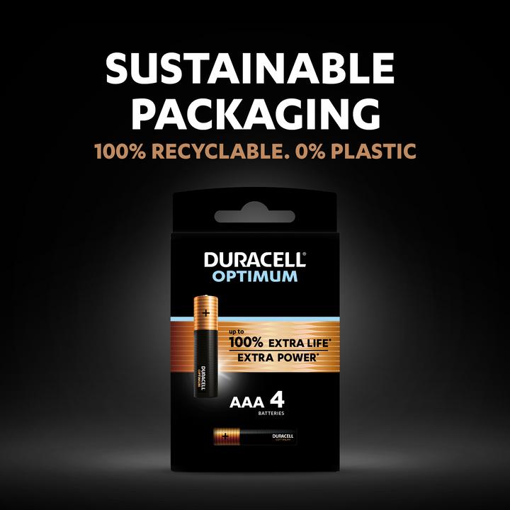Produktbild Duracell Optimum 4er Pack AAA Batterien (4 Stk., AAA)
