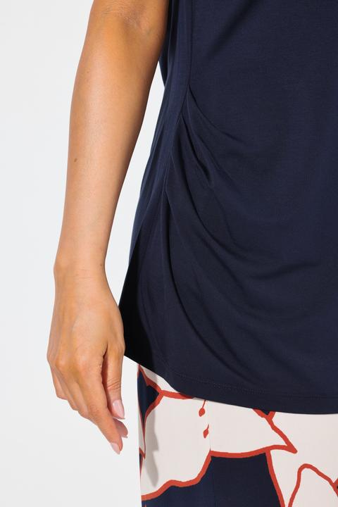 Produktbild Ulla Popken T-Shirt, drapiert, Classic, U-Boot-Ausschnitt, Halbarm (62)