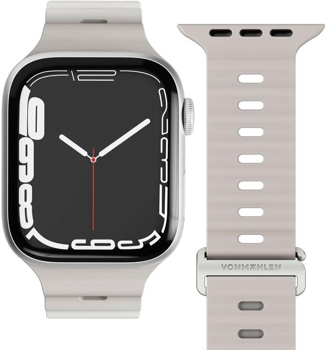 Immagine prodotto Vonmählen Bracciale Wave 2 per Apple Watch 42 44 45 49 mm beige (44 mm, Silicone riciclato)