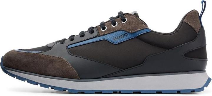 Actual product image HUGO Mens Icelin Suede Panel Running Trainers (39.5)