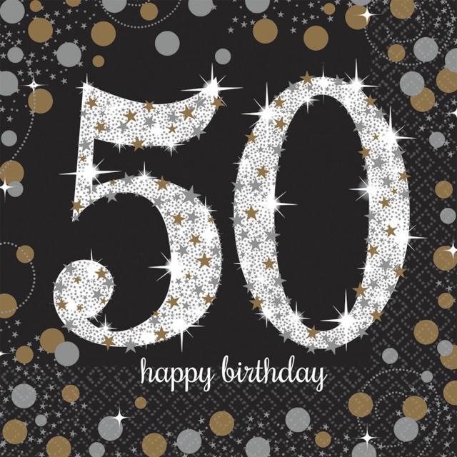 Amscan 50 Sparkling Celebration (16 x, 33 x 33 cm)