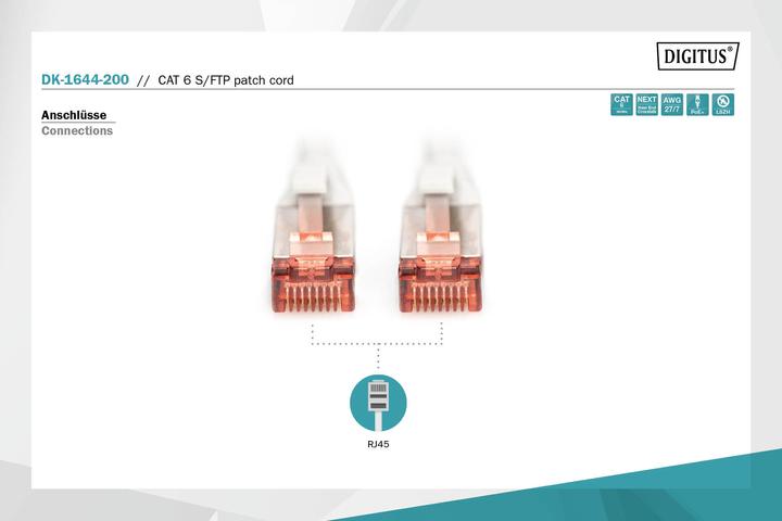Actual product image Digitus Network cable (S/FTP, CAT6, 20 m)