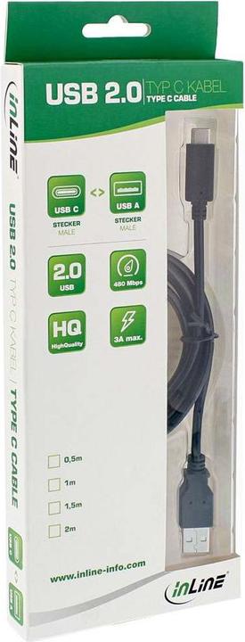 Image du produit InLine Câble USB 2.0 de type C - USB A (1.50 m, USB 2.0)