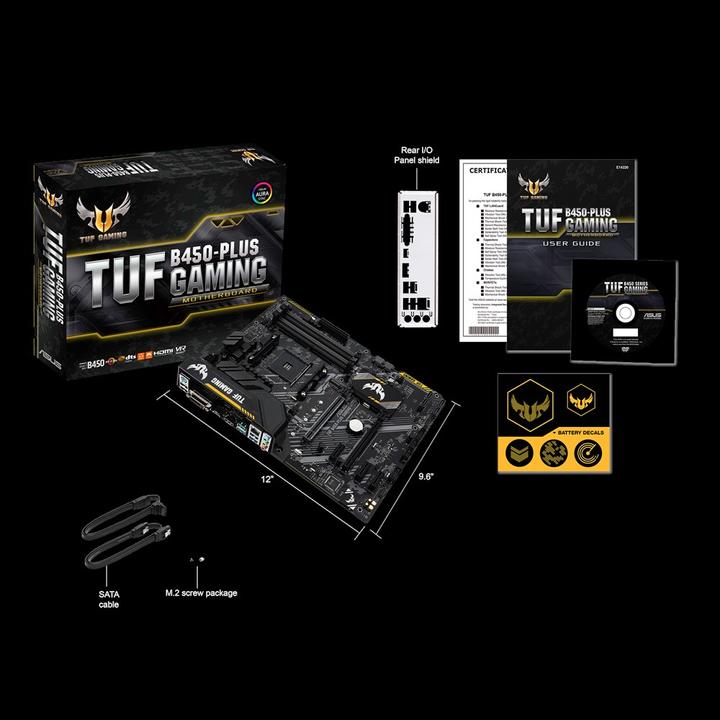 Image du produit ASUS TUF B450 Plus Gaming (AM4, AMD B450, ATX)
