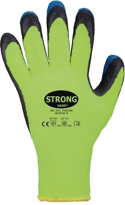 Stronghand Handschuhe Forster Grösse 11 neon-gelb/blau EN 388, EN 511 PSA-Kategorie II (11)