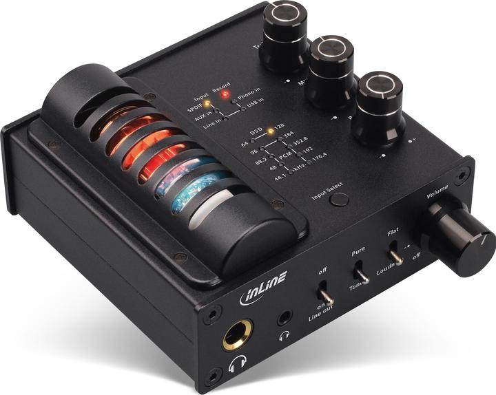 Immagine prodotto InLine AmpUSB-EQ Hi-Res AUDIO HiFi DSD (Potenziamento dei bassi)