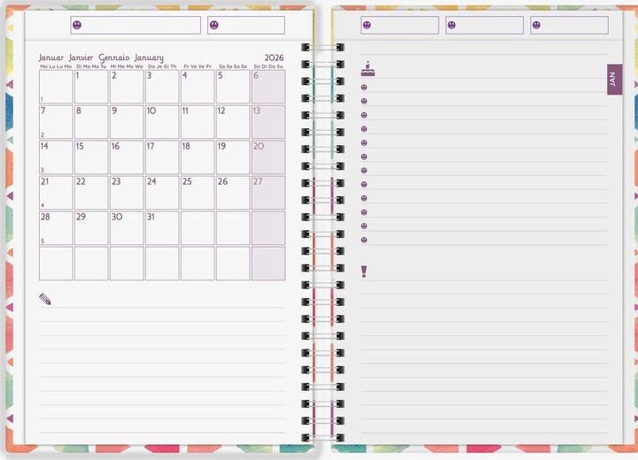 Image du produit Biella Agenda de la famille (14,5 x 20,5 cm, Allemand, Anglais, Italien, Français)