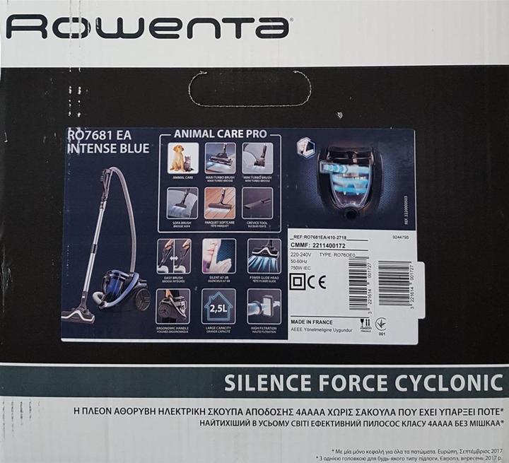 Actual product image Rowenta RO7681 Silence Force Cyclonic 4A Animal Care Pro