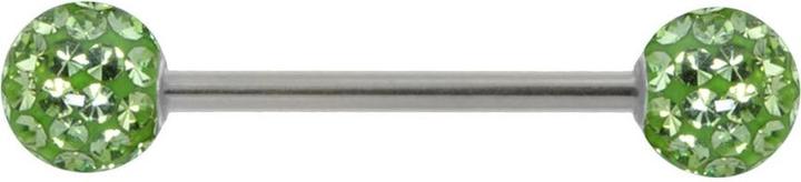 Bijouteria Zungenpiercing (Chirurgenstahl 316L, Kristall, Epoxiharz)