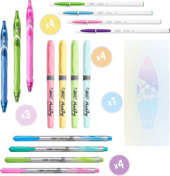 Produktbild Bic Gelschreiber Gel-ocity Quick Dry 16 Stück (Mehrfarbig, 16 x)