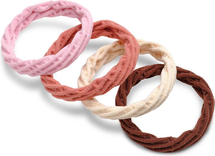 Body Mind Soul Haargummi Yoga ivory/rosa 4 Stück (Haargummi)